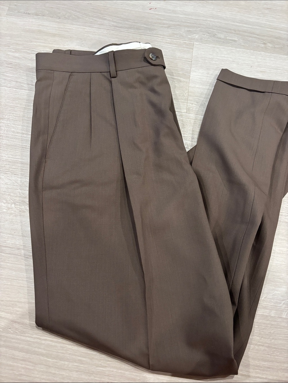 Men's Brown Dress Trousers - Classic Tailored Fit